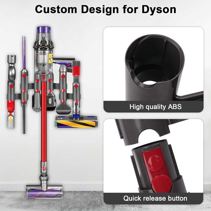 Тримач аксесуарів BellaGesundheit для пилососа Dyson, настінне кріплення для моделей V7-V15