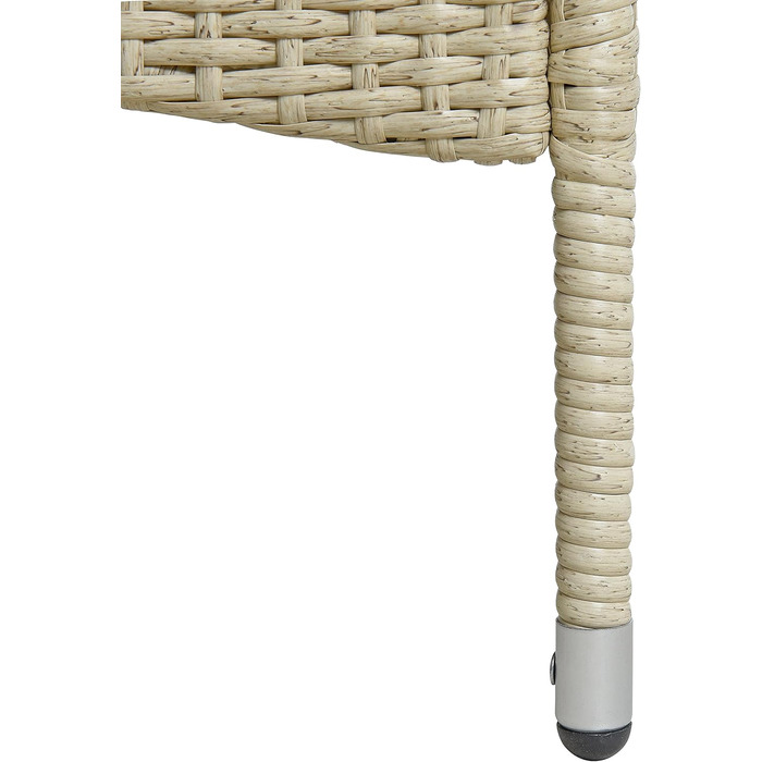 Садова банкетка ESTEXO з ротангу для 2 осіб, бежева: комплект садових меблів для балкона та саду