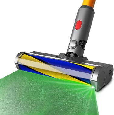 Насадка для щітки Nekuma Насадка для твердої підлоги для пилососа Dyson V7 V8 V10 V11 V15 з підсвічуванням детектора пилу, запасна частина з м'яким роликовим очищенням X07