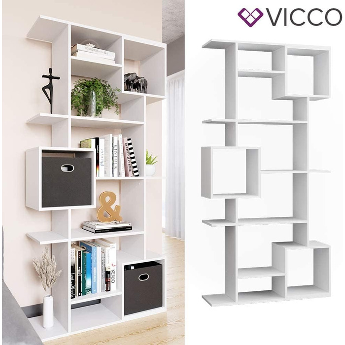 Куб міжкімнатної перегородки Vicco, білий, 92 x 187,7 см