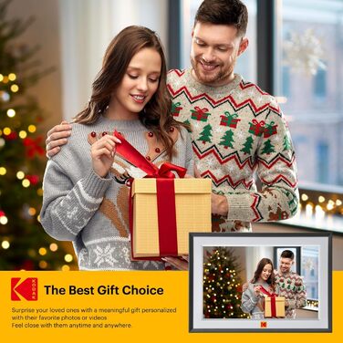 Цифровий фоторамка Kodak 10 дюймів з Wi-Fi, 32GB, IPS HD сенсорний екран, автоповорот, чорний