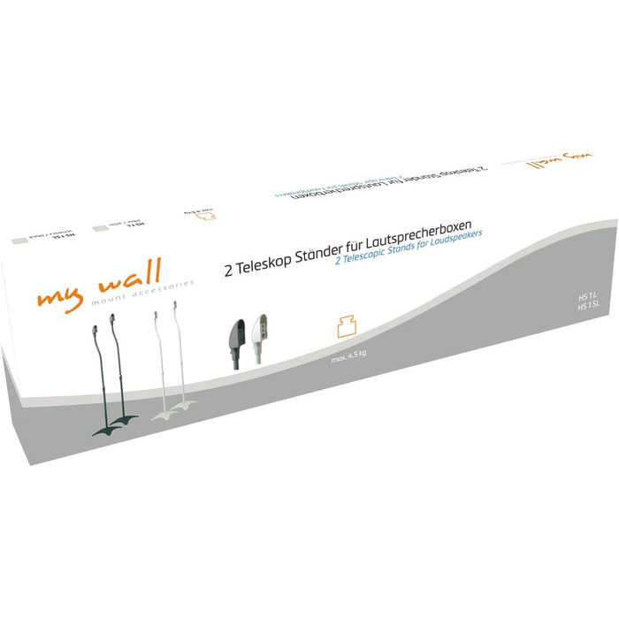 Підставка для динаміка My Wall HS1SL, стаціонарна, чорна (1 шт.)