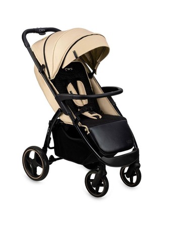 Дитячий візок-прогулянка MoMi Miya, бежевий (до 22 кг) – колеса EVA, повний комплект аксесуарів