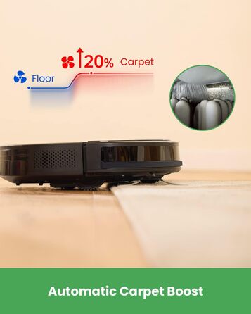 Робот-пилосос Vactidy Nimble T8 2-в-1 з функцією миття, 3000Pa, 120 хвилин роботи, сумісний з Alexa, App, Siri, для видалення шерсті тварин, чорний