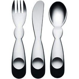 Дитячий набір столових приборів Alessi AM41S3 Alessini з нержавіючої сталі 18/10
