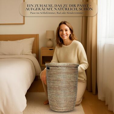 Кошик для білизни YAADU з кришкою - XXL, великий контейнер для білизни, чорний плоский корзину, ящик для білизни