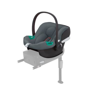 Дитяче автокрісло CYBEX Silver Aton B2 i-Size, з вкладишем для новонароджених, сумісне з SensorSafe, від народження до приблизно 24 місяців, максимальна вага 13 кг, (з базовим першим, сталево-сірий)