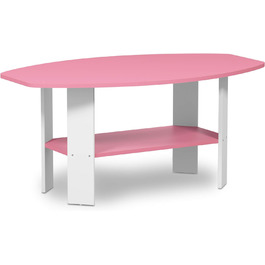 Журнальний столик Furinno простого дизайну, сучасний французький дуб сірий/чорний (рожевий)