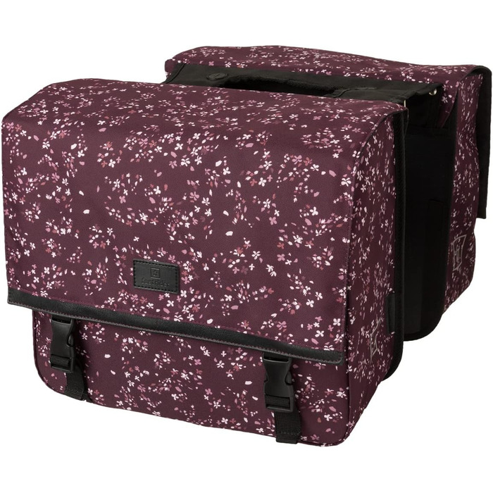 FAST RIDER Fastrider Nara Double Pannier Trend MIK (Mini Flower Aubergine), FAST RIDER Fastrider Nara Double Pannier Trend MIK (Mini Flower Aubergine)