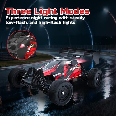 Радіокерований позашляховик DEERC 9205E 1:10 48 км/год 4WD Monstertruck з 2 акумуляторами, 2.4GHz, для дітей та дорослих