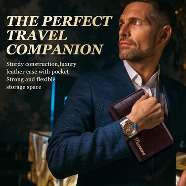 Вологостійкий гумодор для сигар Marvero Reise: Іспанська цедра, шкіряний етикет, на 5-10 сигар