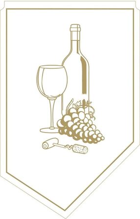 Тканинна манжета для вина Mank / 100x65 мм /150 шт. крапельна крапельна пробка (золото)
