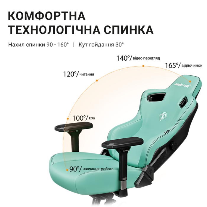 Крісло ігрове Anda Seat Kaiser 3 Orange Size XL