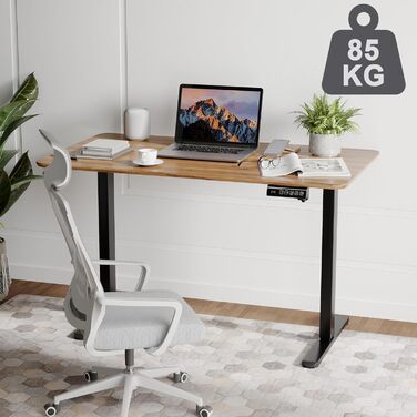 Електричний підйомний стіл BONTEC, чорний, для монітора, вантажопідйомність 85 кг, 102-160 x 61-76 см, 3 пам'яті