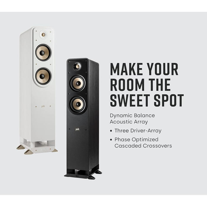 Підлогова акустика Polk Audio Signature Elite ES50 HiFi, Hi-Res, сумісна з Dolby Atmos/DTSX, Чорний