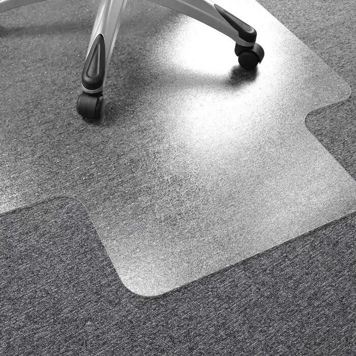 Килимок для захисту підлоги Floortex, дуже прозорий, (119 x 89 см, прямокутний з виступом)