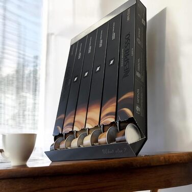 Настінний тримач для капсул Nespresso (6 шт.) - органайзер з нержавіючої сталі, мінімалістичний, для кухні