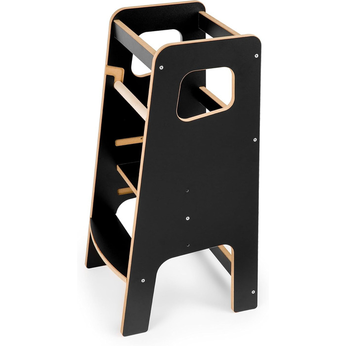 Стілець-сходинка Монтессорі для дітей з перекладинами – білий кухонний помічник, безпечний та надійний, з фіксатором, регульована висота, улюблець батьків, сучасний та стійкий Model 4 - Білий (Model 3 - Чорний)