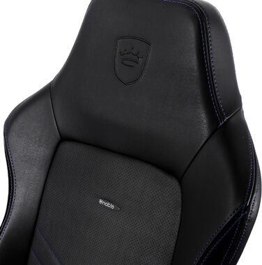 Крісло ігрове Noblechairs HERO - офісне крісло, стільниця з PU-шкіри, чорно-синій колір