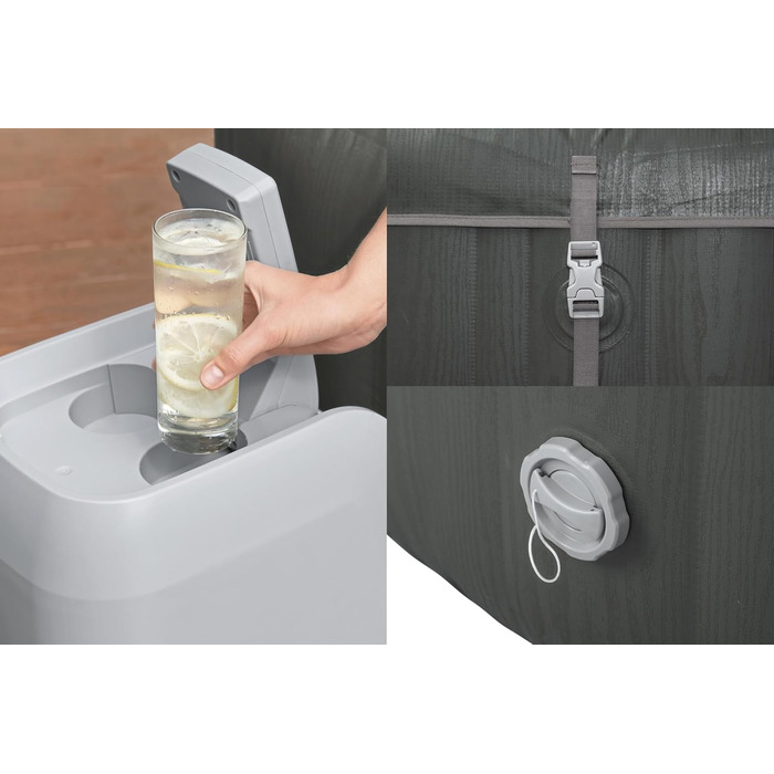 Надувний спа-басейн з гідромасажем Bestway LAY-Z-SPA XXL Mauritius AirJet з Wi-Fi, овальний, 270 x 180 x 71 см