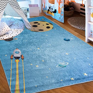 Килим для дитячої кімнати Mazovia з космічним мотивом 160x230 см