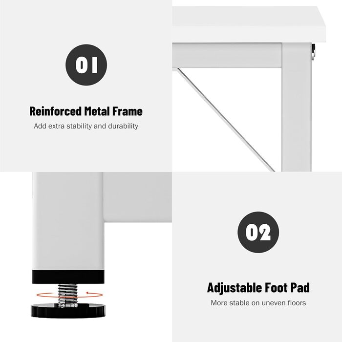 Комп'ютерний стіл SDHYL 100 см: сучасний стіл з полицями для дому та офісу