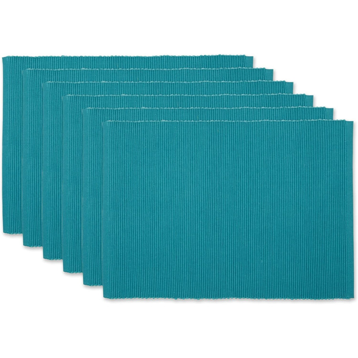 Набір тканинних серветок DII Basic Everyday Gerippte, 6 шт., 33x48 см, блакитний, 100% бавовна