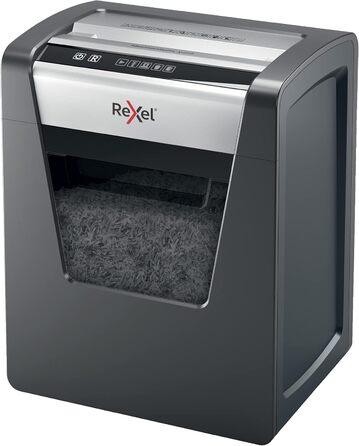 Шредер Rexel Momentum X308: безпечний знищення документів (P3), 15л контейнер, чорний