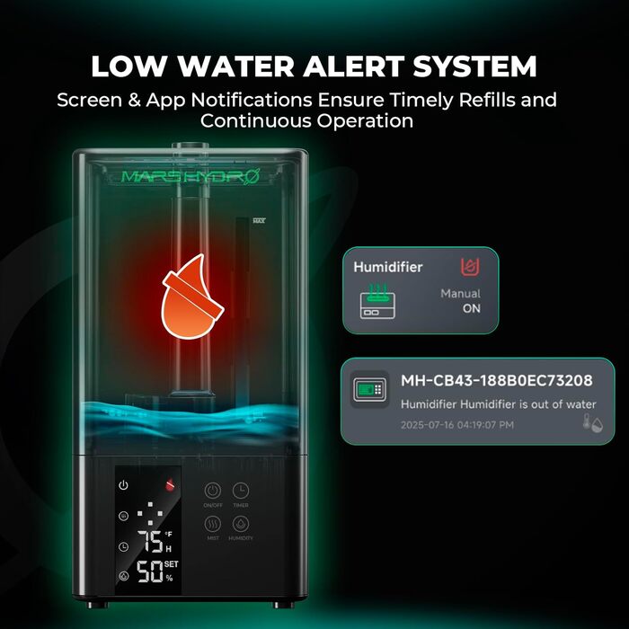 Увлажнитель воздуха MARS HYDRO New Plant 6L с регулировкой влажности, таймером, ультразвуком, для теплицы, гроубокса, indoor выращивания