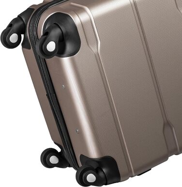 Набір валіз Zelsius 4 шт. з ABS, з кодовим замком, 4 колеса, внутрішній роздільник | Набір валіз з твердим корпусом, велика валіза, набір багажу, ручна валіза (шампань, 3 шт.)