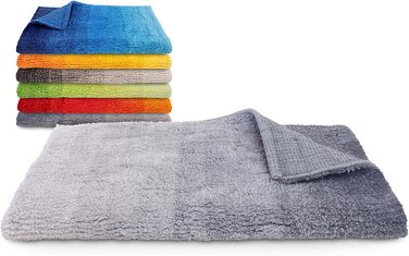 Кольоровий килимок для ванної Dyckhoff-100 органічна бавовна-1500 г / м2 - 544 662 шт. (60 х 100 см, сірий)