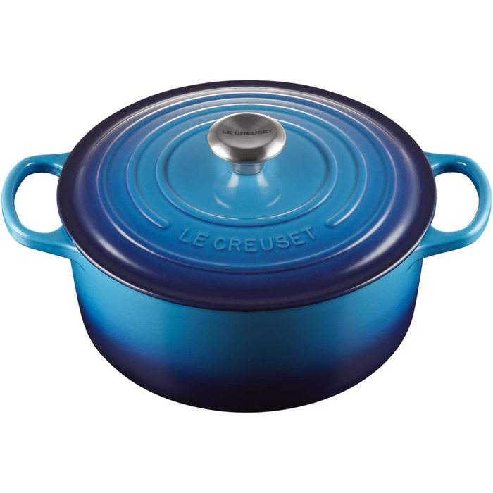 Каструля чавунна Le Creuset Signature, 4,2 л, 26 см, Лазурна, для всіх типів плит включаючи індукційну