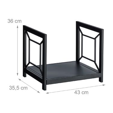 Стильна металева полиця для дров Relaxdays