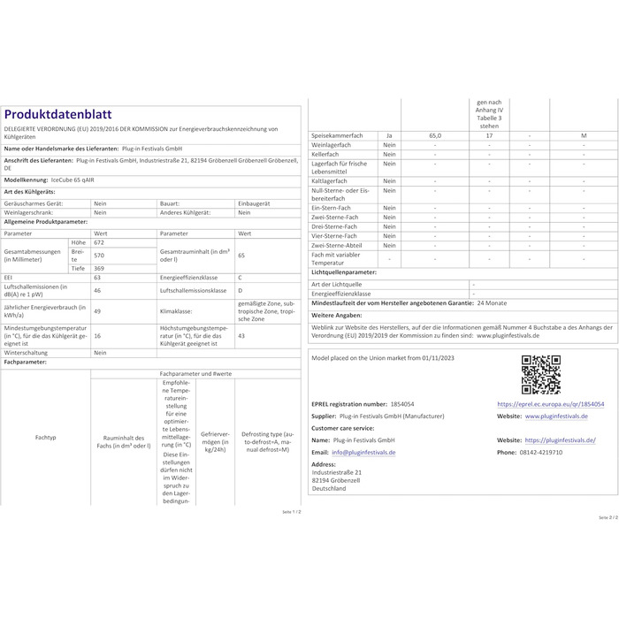 Автомобільний компресорний холодильник (65 л) -20°C для кемпінгу 12V/230V