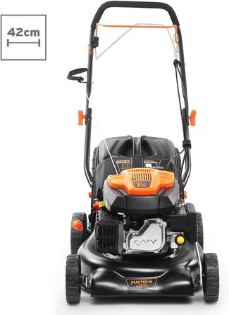Бензиновий газонокосарка FUXTEC FX-RM4346 3в1 з приводом на задні колеса, ширина косіння 42 см, 146 см³, 40 л, збір трави