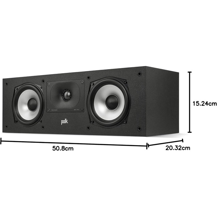 Активний сабвуфер Polk Audio Monitor XT12, 12 100W Class-AB, чорний (центральний динамік MXT30)