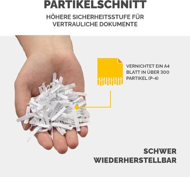 Fellowes Powershred 15C: Офісний шредер для дому, 15 аркушів, 19л контейнер, P4, білий