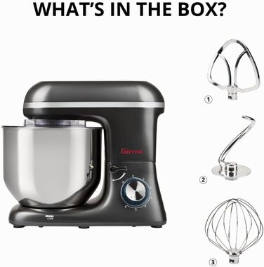 Кухонний комбайн Girmi IM46: 1800 Вт, 8 л, 6 швидкостей, чаша з нержавіючої сталі, пульс-режим, аксесуари