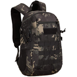 Міні-рюкзак HUNTVP 12L/ 15L / 20L, тактичний похідний рюкзак, шкільна сумка Molle, водонепроникний рюкзак, шкільний рюкзак військового зразка, Студентська сумка, спортивна сумка, сумка для ноутбука для чоловіків і жінок, сумка для занять спортом на відкритому повітрі (20L-камуфляж)