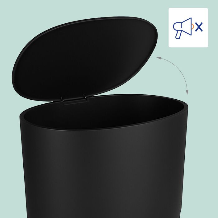 Відро для сміття Relaxdays з м'яким закриттям, 7 л