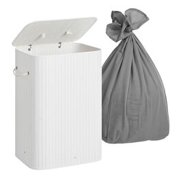 Кошик для білизни Relaxdays з бамбука з 2 відділеннями