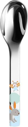 Puresigns WOODY Преміум дитячий набір столових приборів: ергономічний 4-частинний набір з нержавіючої сталі з мотивами лісових тварин для хлопчиків та дівчаток