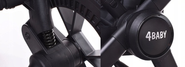 Прогулянкова коляска 4BABY FOSTER з реверсивним сидінням, до 22 кг, алюмінієва