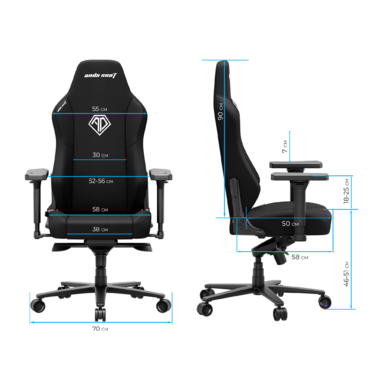 Крісло ігрове Anda Seat Phantom 3 XL Fabric Dark Gray Size XL