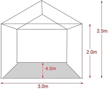 Альтанка MaxxGarden 3x4 м - Садовий намет - Шатро - 12 м - Захист від ультрафіолету 50 - Водонепроникний - 4 бічні панелі синього кольору