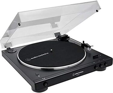 Програвач вінілу Audio-Technica LP60XBTBK з Bluetooth, повністю автоматичний, ремінний привід, стерео, чорний