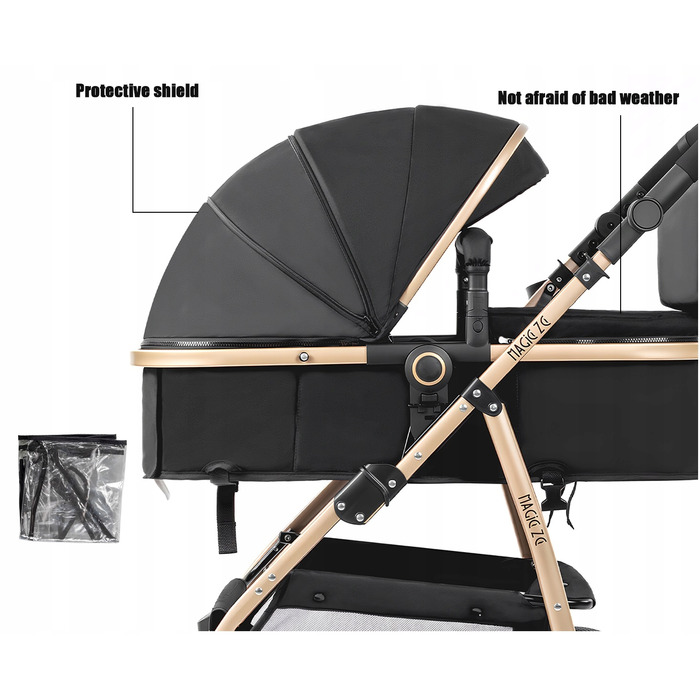 Легкий дитячий візок 3 в 1 Magic ZC, компактна модель