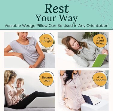 Бамбукове подушка-валик під ноги та коліна Zen - для підйому ніг та зняття напруги - зручна подушка-валик для ліжка та дивану - знімний чохол