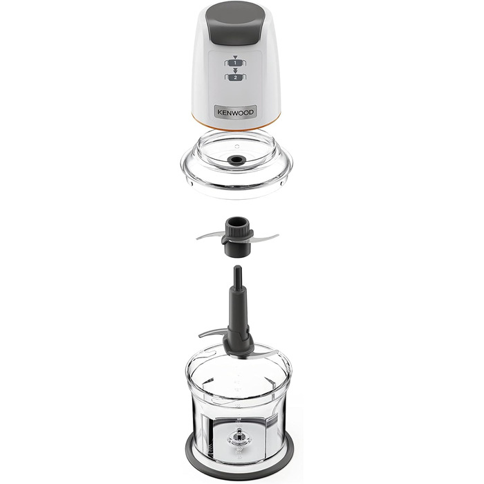 Подрібнювач Kenwood EasyChop CHP61.000WH 500 Вт, білий - з 4 лезами, чаша 0.5л, імпульсний режим, для льоду