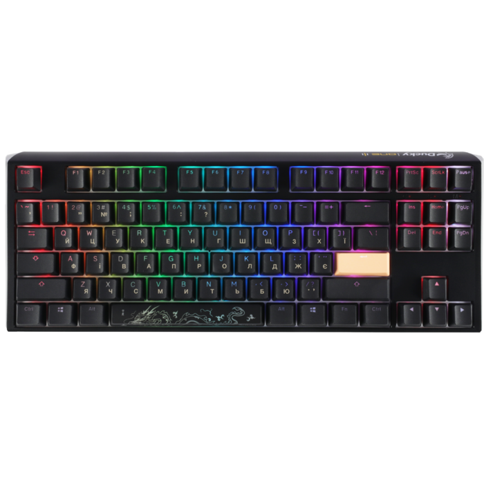 Механічна клавіатура Ducky One 3 TKL Cherry MX Blue RGB Black UA